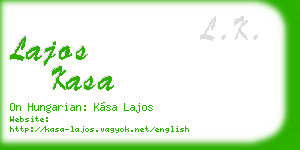 lajos kasa business card